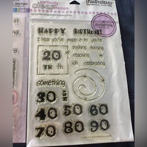 STAMPENDOUS Twenty Something  Clear Rubber Stamp Set.  Brand New! Never used!